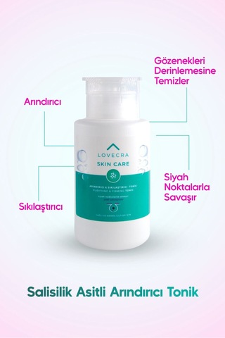 Arındırıcı Sıkılaştırıcı Tonik Siyah Nokta Karşıtı Gözenek Sıkılaştırıcı Cilt Bakım Tonik 200 Ml