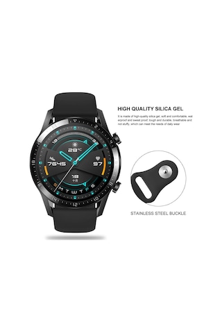 Huawei Watch Gt1 Gt2 Gt3 46 Mm Sport Yumuşak Silikon Kordon Kayış (424969018)