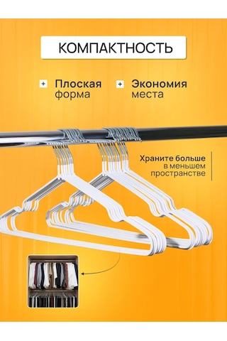 Sfrmarket 20 Parça Metal Giysi Askısı Seti 151422074 Beyaz