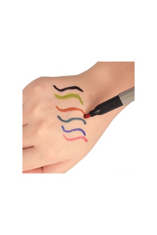 Teltree 12 Renkli Su Geçirmez Dövme Kalemi - Hızlı Kuruyan Cilt Tasarımı İçin