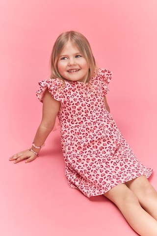 Defacto Desenli Askılı Elbise Kız Bebek H2176a526smpn364 Pembe-pn364