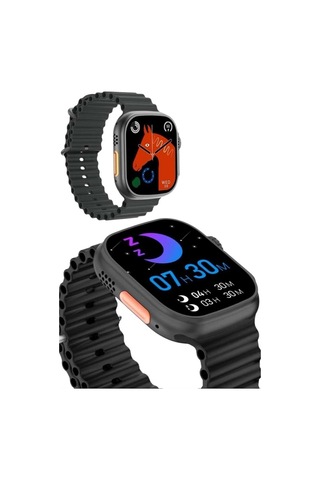 Mey İthalat Ultra Akıllı Saat 49 Mm Çift Kordonlu Arama Cevaplama Bluetooth Bağlantılı