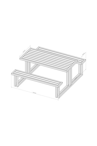 KOMPLE METAL 6 KİŞİLİK PİKNİK MASASI