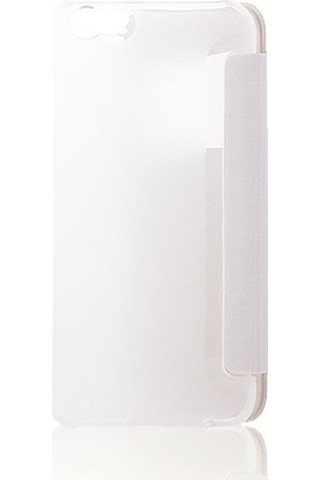 Apple Uyumlu iPhone 6 / 6S Yan Kapaklı Tpu Kılıf Beyaz