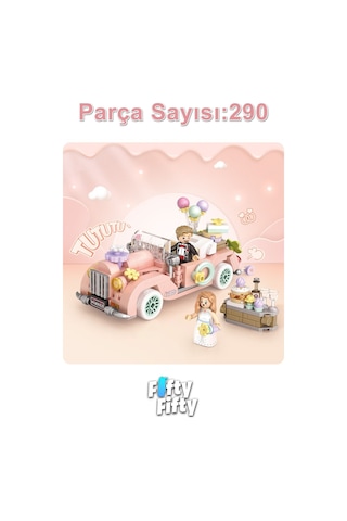 Loz Mini Block Serisi/ Pembe Araba -lz4210 290 Parça Oyuncak Yapım Seti