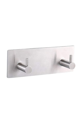 Deltahome Paslanmaz Çelik 2 Topuzlu Bornoz Havluluk Askılık Xl Inox