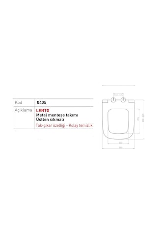 Nkp Yavaş Kapanan Klozet Kapağı Lento Duroplast 0405 Beyaz