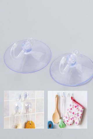 Askı Vantuz Büyük Boy 4 Cm 100 Lü Çoklu Banyo Mutfak Ev Araç Askı Seti Vantuz Askılık 100 Adet A
