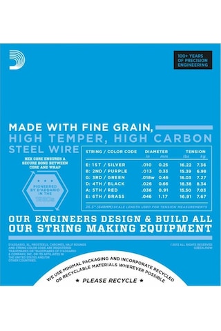 D'addario Exl110w 3rd Wound Elektro Gitar Teli 10-46