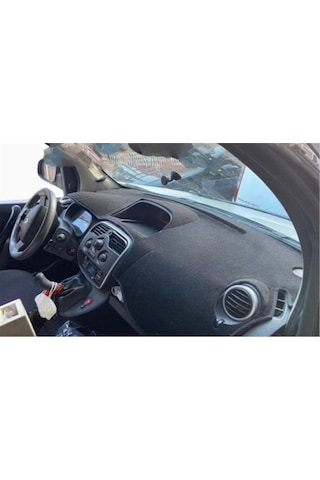 2009-2020 Modellerine Uygun Renault Kango 3 Torpido Koruma Halısı Siyah Kenar Renk Siyah