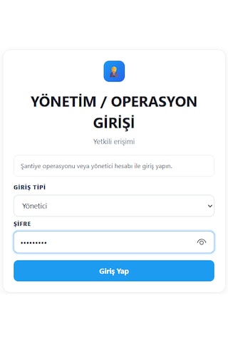 Şantiye Takip Panosu Modülü Giriş/çıkış Takip Sistemi