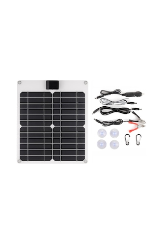 Mufunye Güneş Paneli Çekirdekli Dışarıda Kullanılamabilir 15w Beyaz Cep Telefonu Şarj Aleti Dc Kablolu, 12v Çıkışlı Güneş Enerjisi Şarj Cihazı