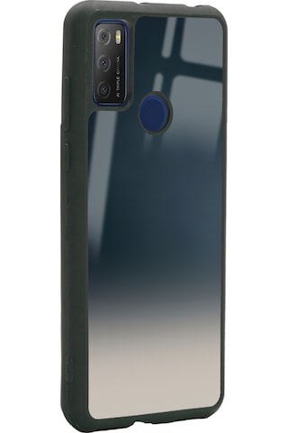 Tcl 20e Mavi Geçiş Tasarımlı Glossy Telefon Kılıfı Çok Renkli