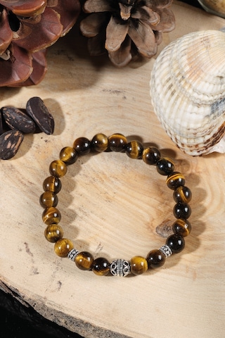 Ssilhoutte Doğaltaş Doğal Taş Kaplangözü Erkek Doğal Taş 925 Ayar Gümüş Güç Cesaret Bilekliği Çok Renkli