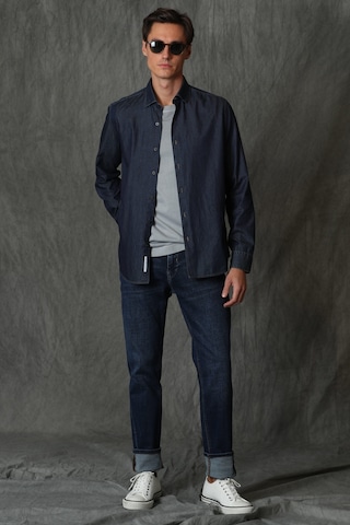 Lufian Danor Erkek Smart Gömlek Slim Fit Koyu Mavi 111010602100310 Koyu Mavi