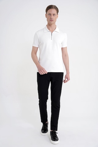 Efor Slim Fit Esnek Pamuklu Fermuarlı Ekru Polo Yaka Tişört Ts 926