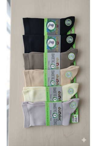 Plus Unisex Bambu Diyabetik Çorap 4 Mevsim Dikişsiz/kokulu Asorti 12'li Paket Set 3 36-40 Çok Renkli