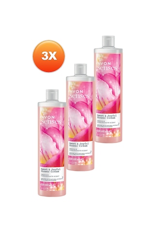 Avon Senses Sweat & Joyful Frezya ve Nar Kokulu Krem Duş Jeli 3 x 500 ML