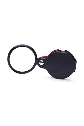 -5x 60mm Cam Optik Lens,katlabilir,deri Kaplamalı Cep Büyüteç-xx1051