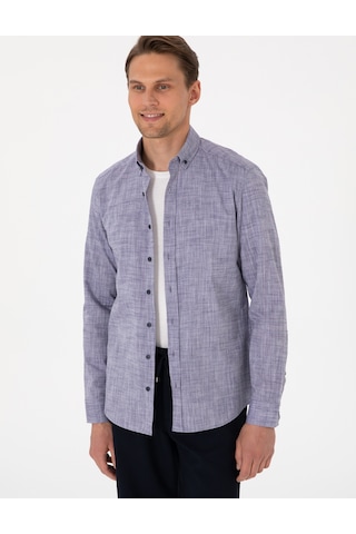 Pierre Cardin Erkek Lacivert Gömlek Desenli 50307025-vr033 Lacivert