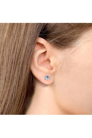 Aquamarıne 925 Ayar Gümüş Topaz Taşlı Küpeler 349389077 Altın