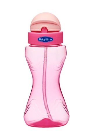 Babytime Bt501 Renkli Pipetli Bardak - Pembe