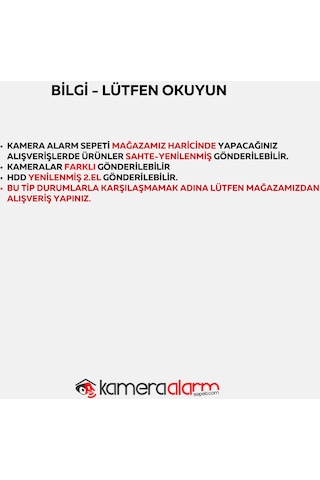 8 Kameralı Gece Gündüz Renkli, Ses Kayıtlı Güvenlik Kamerası Seti - Uzaktan Izleme - 1tb Hdd