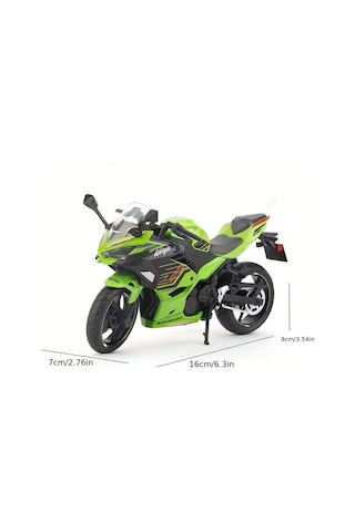 Hobbiez Lisanslı Kawasaki Ninja Model Diecast 1/12 Ölçek Metal Motosiklet Araç Yeşil