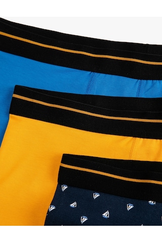 Koton 3'Lü Boxer Seti Marin Baskılı Çok Renkli Lacivert 4Slm90056Mk 4Slm90056Mk709