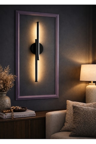 Modern Aplik Çift Yönlü Çubuk Led Siyah Günışığı Lineer Avize Armatür 70cm Çubuk Uzunluğu 70cm