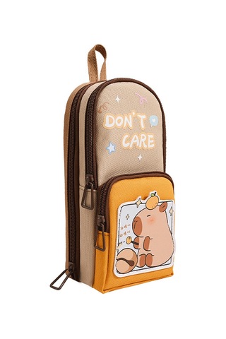 Spring Güzel Kalem Kutusu Kırtasiye Çantası Budist Yunus Kahverengi