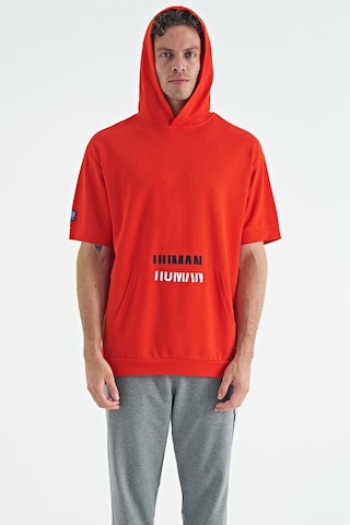 Fiesta Kanguru Cepli Yazı Nakışlı Kapüşonlu Erkek T-shirt - 88195 001