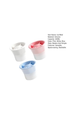 3 Adet Silikon Yuvarlak Buz Küpü Kalıpları Kapaklı Kolay Çıkarılabilir Küre Buz Makinesi Viski Kokteylleri Burbon İçecekler İçin Yavaş Eriyen Küresel Buz Makineleri Çok Renkli