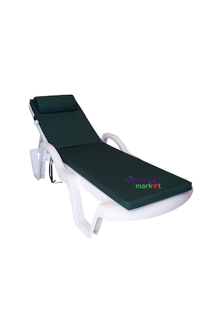 Mirzademarket Şezlong Minderi Lüks Su Geçirmez Kumaş Fermuarlı-Petrol