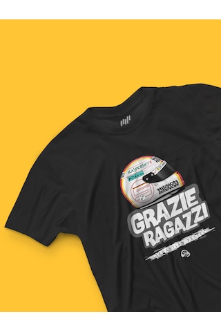 Fnbx Sebastian Vettel Grazie Ragazzi T-shirt Siyah