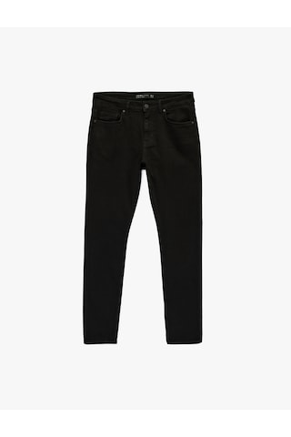 Koton Düğmeli Cep Detaylı Normal Bel Slim Fit Jean Pantolon - Brad Jean Siyah 6sam40115nd