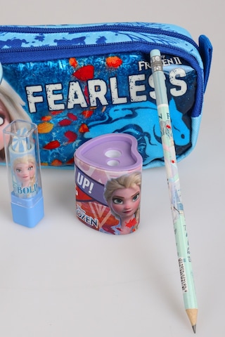 X Dekomus Fearless Collection Lisanslı Elsa Frozen Kırtasiye Seti Kalem Çantası,ruj Silgi,kalemtraş,kalem Altın