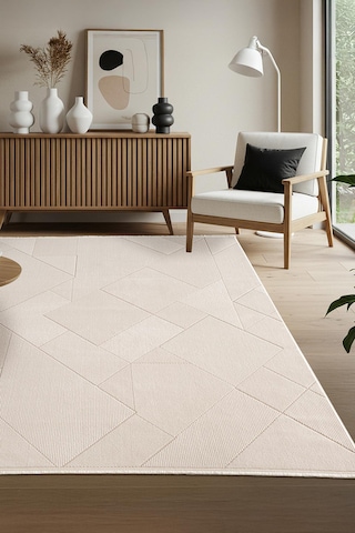 Karmen Halı Leon Ln002w Modern Desen Salon Koridor Halısı Akrilik