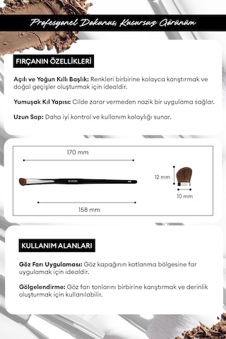 Açılı Far Karıştırma Fırçası Cre'ars Eye Contour Brush 118
