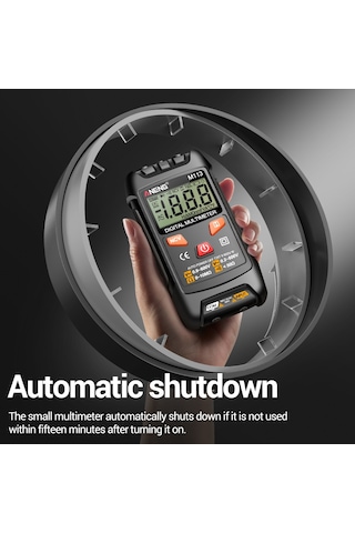Aneng M113 1999 Sayımlar Mini Dijital Multimetre Ac / Dc Gerilim Ölçer Ohm Ncv Direnç Volt Test Cihazı Elektrik Aracı - Siyah