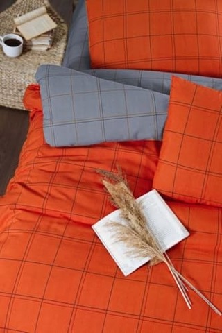 Nevresim Takımı Çift Kişilik 4 Parça 200x220-oranj Oranj Çift Kişilik Çok Renkli