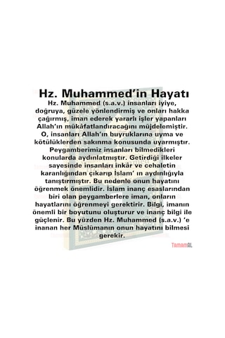 Hz Muhammed İn Hayatı Alemlere Rahmet Peygamberi Şamua