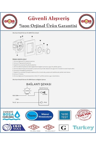 Viko Karre Dimmer 600w - Çerçeve Dahil - Beyaz