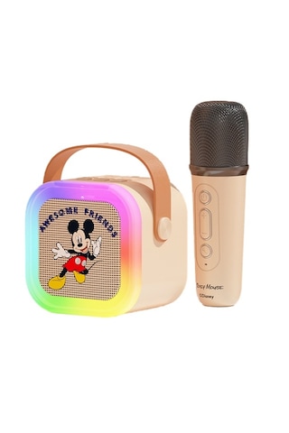 Renkli Mikrofon Bluetooth Şarkı Söyleyen Hoparlör-mickey