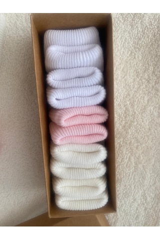 Kız Bebe Yenidoğan Kutulu 5'li Çorap 1309p Pembe