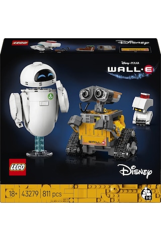 LEGO® ǀ Disney ve Pixar WALL-E ve EVE 43279 - Yetişkinler için Animasyon Film Temalı Koleksiyonluk Model Yapım Seti (811 Parça)