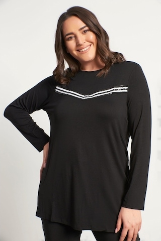 Myline Kadın Payet Şeritli Bluz 24075 Siyah