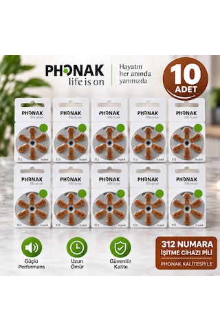 Phonak 312 Numara Cihaz Pili