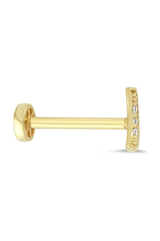 Altın Taşlı Hilal Tragus Piercing As79Pc Altınsepeti