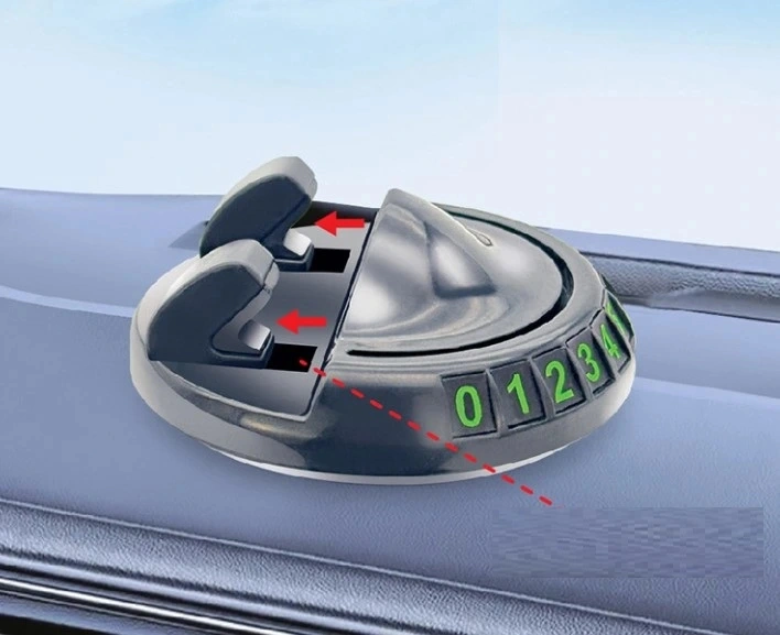 360 Dönebilen Yapışkanlı Numaratörlü Araç Telefon Tutucu Kahverengi